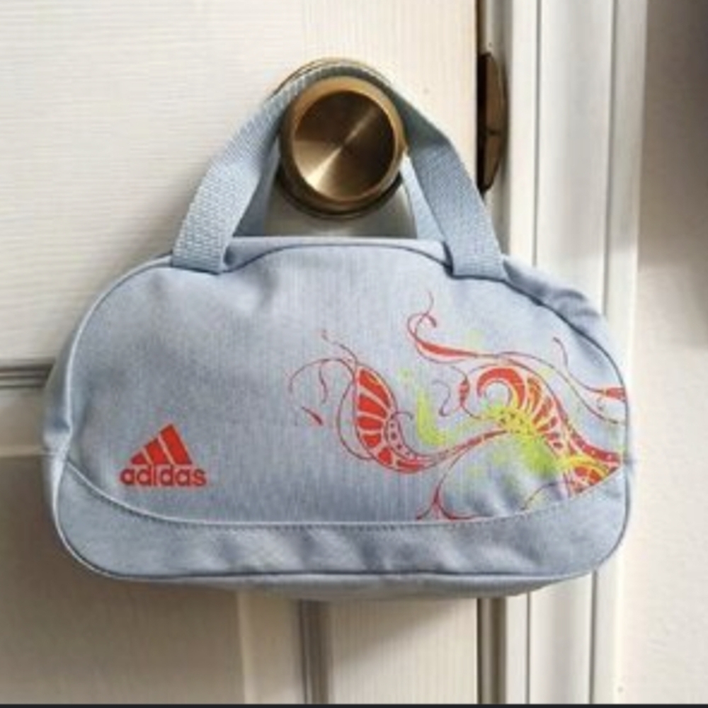 Adidas Sky Blue Insulated Bag with Red Logo